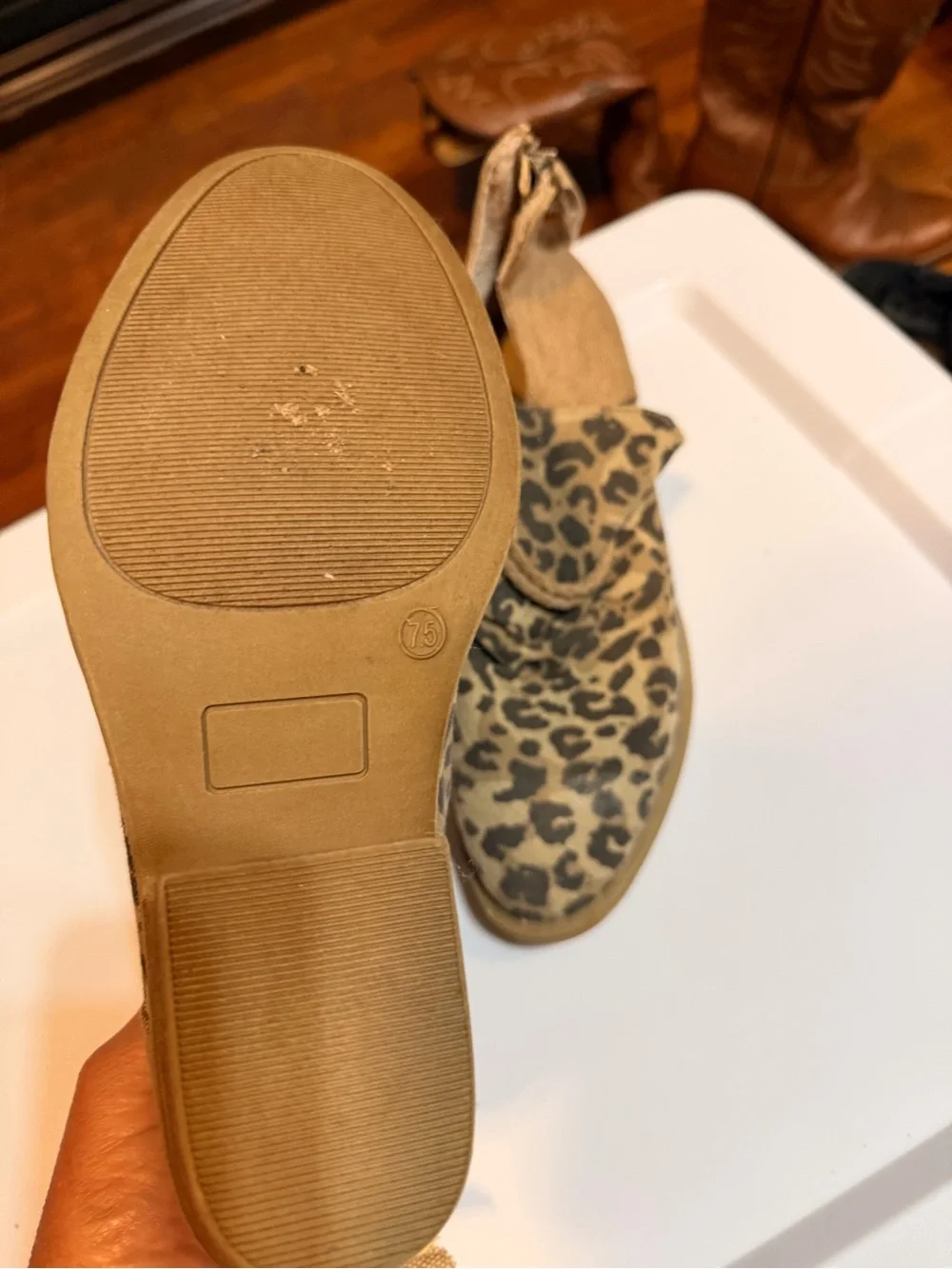 Very G Leopard Canvas Ankle Booties - Tan & Black